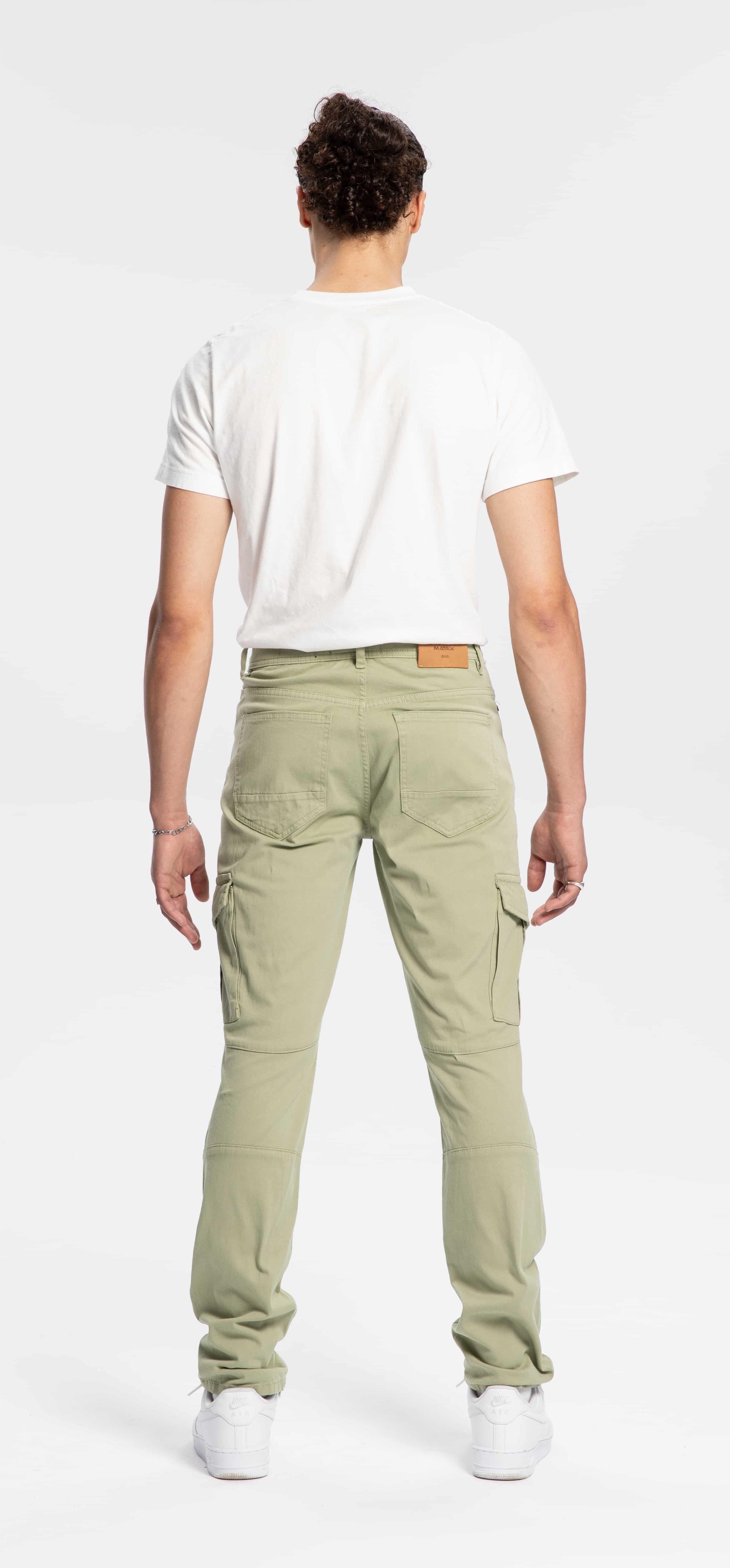 Straight Slim Light green cargo pants