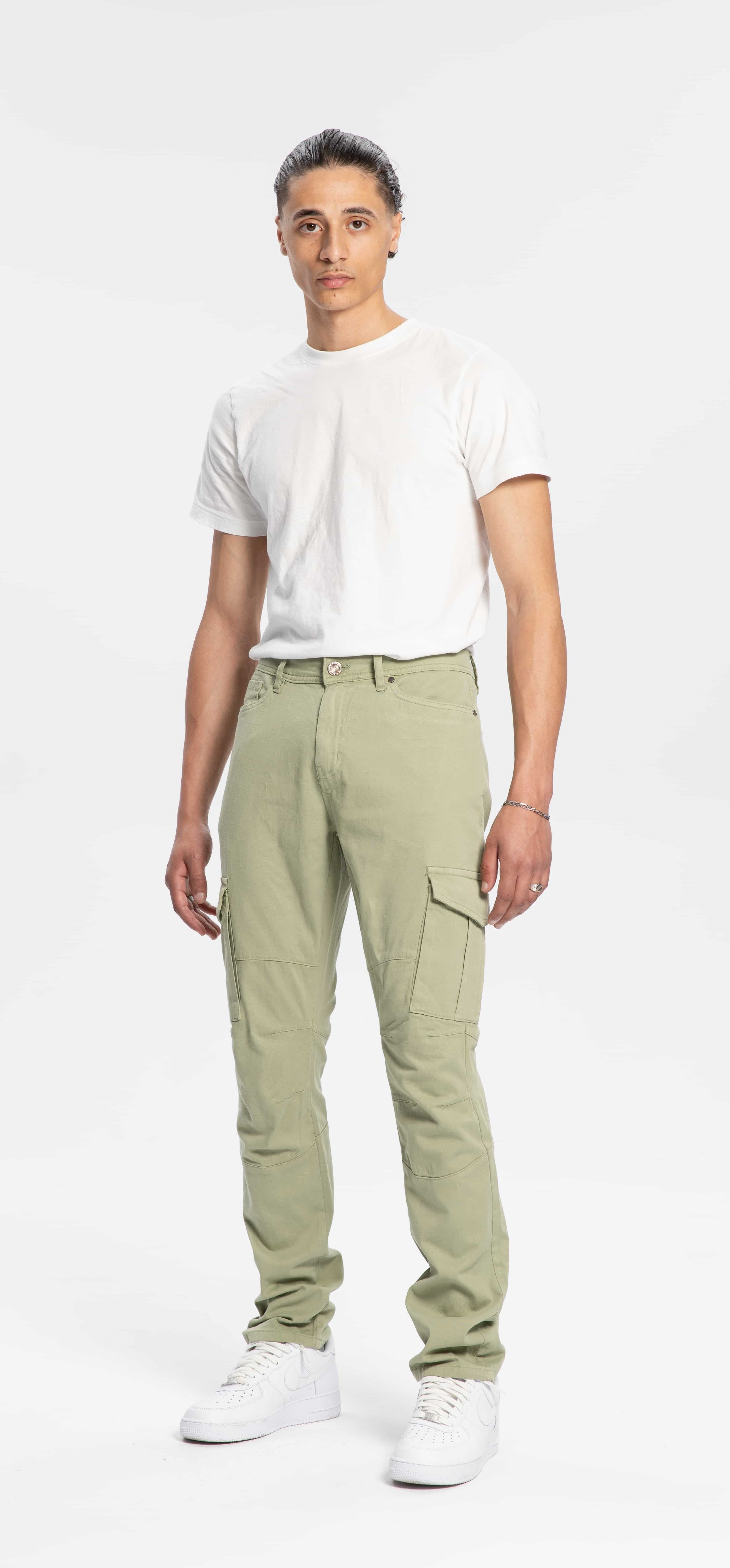 Slim Fit Light grey cargo pants