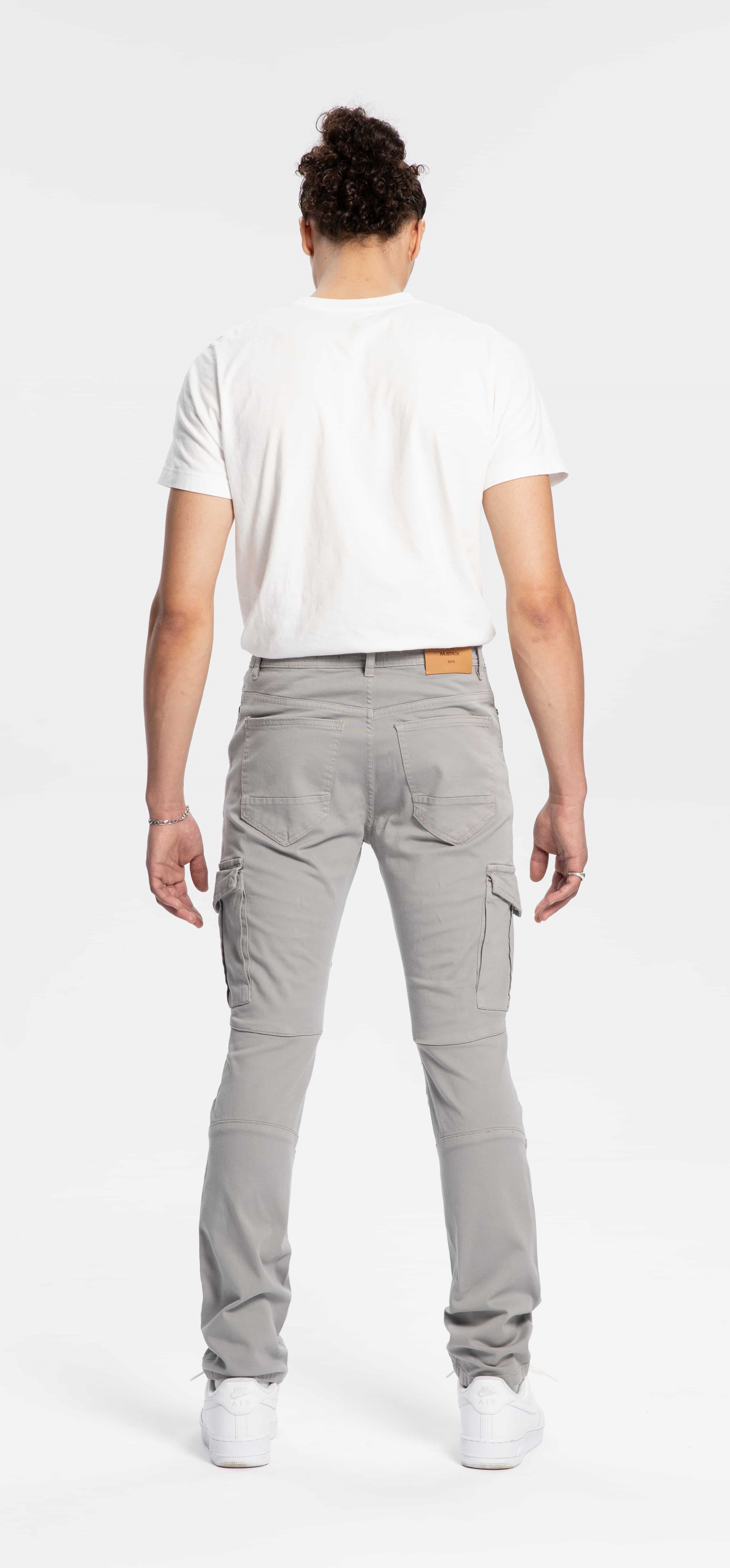 Slim Fit Light grey cargo pants