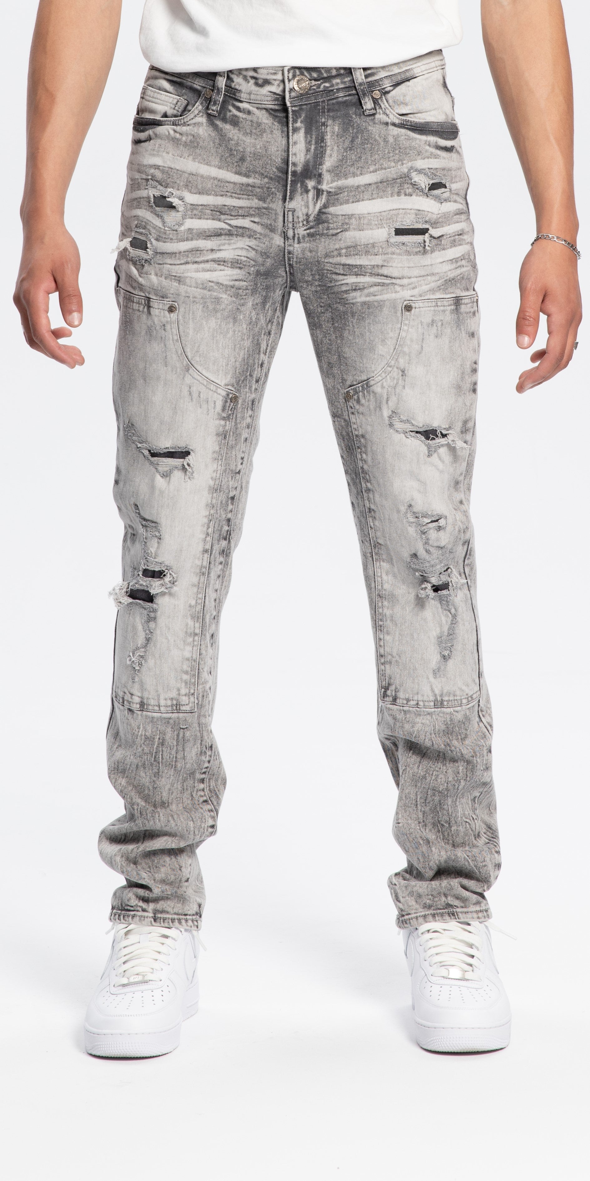 Vapor Rise Grey Slim Straight