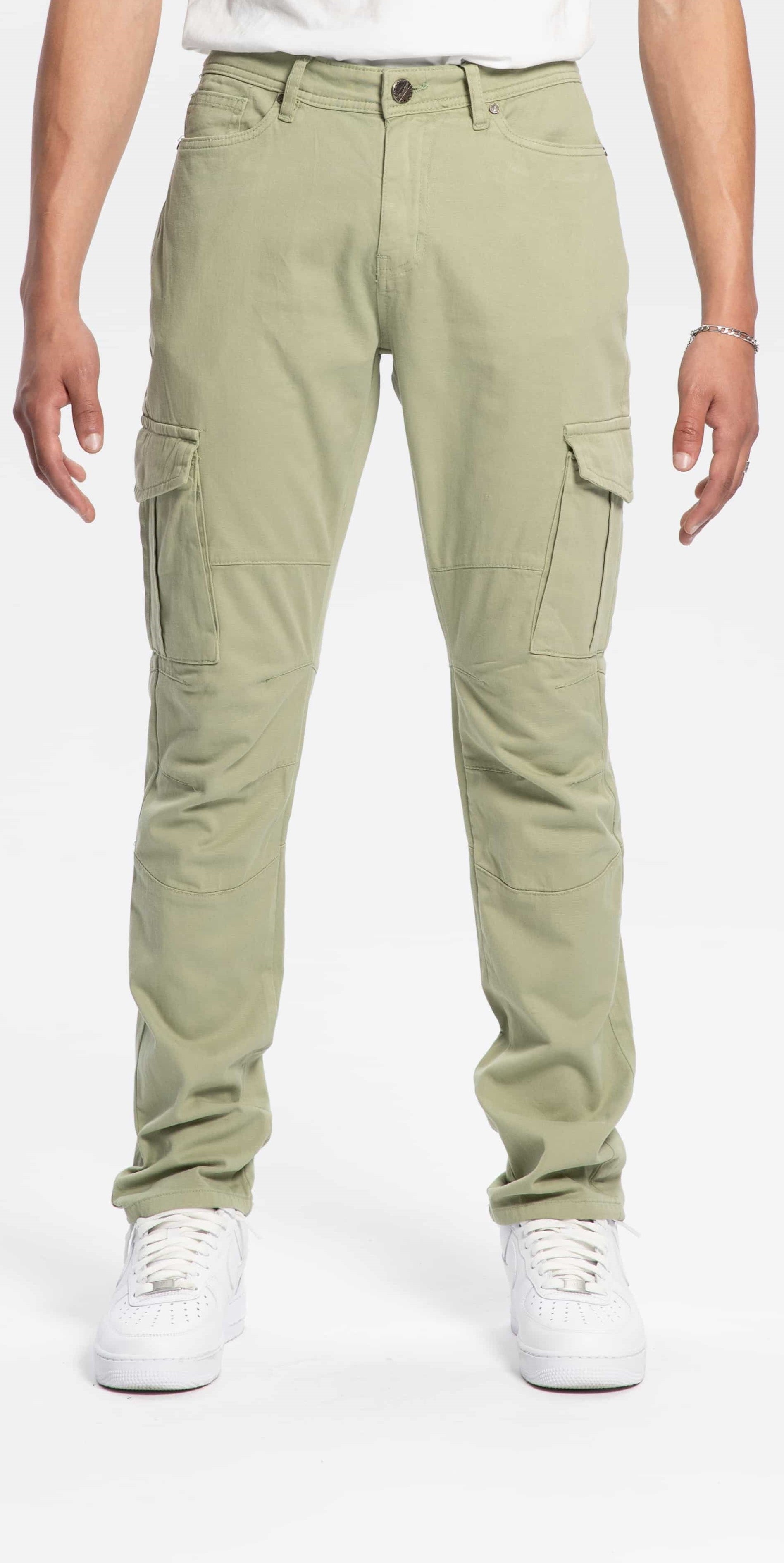 Straight Slim Light green cargo pants