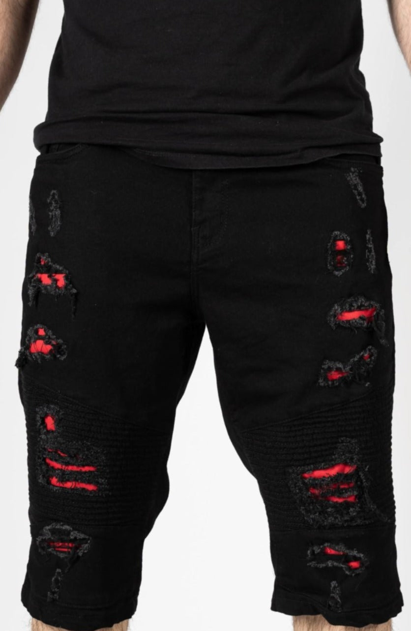 Black Biker Short