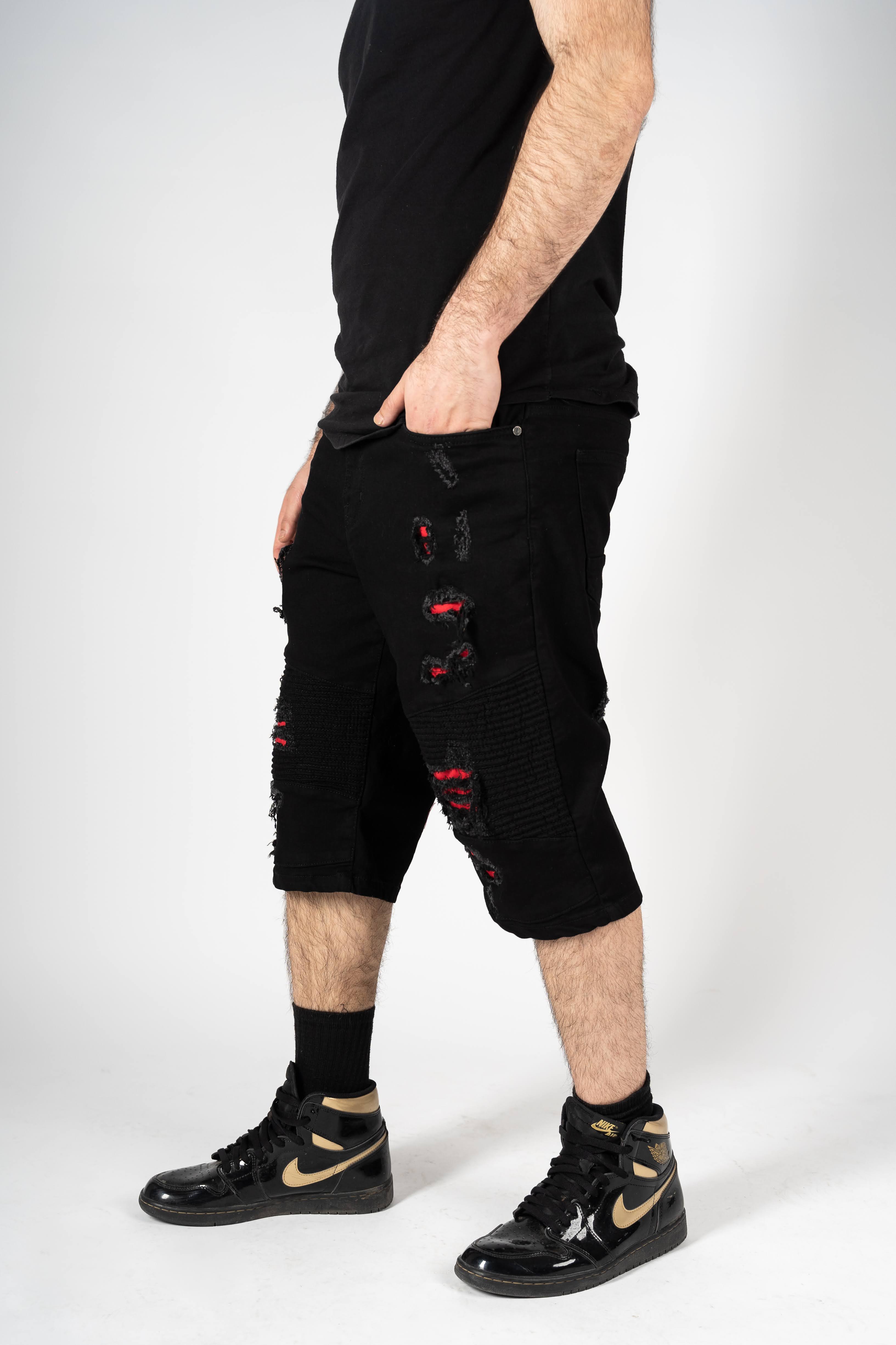 Black Biker Short