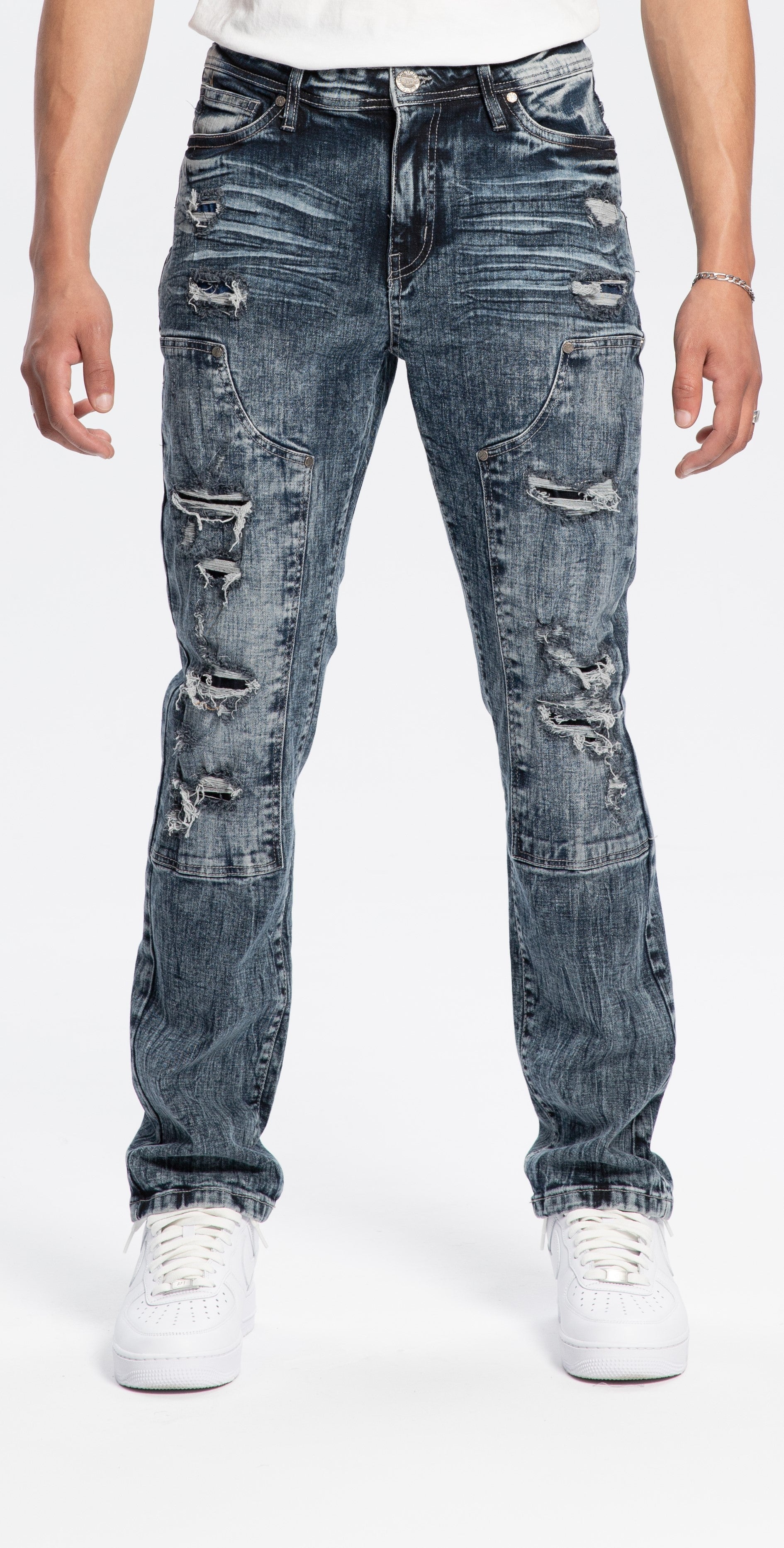 Vapor Rise Blue Slim Straight